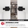 imageKwikset Breton Interior Passage Door Handle Lever for Closet and Hallway Doors Reversible NonLocking Handle Lever Matte Black Finish
