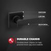 imageKwikset Breton Interior Passage Door Handle Lever for Closet and Hallway Doors Reversible NonLocking Handle Lever Matte Black Finish