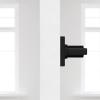 imageKwikset Casey Dummy Door Handle 2 Pack Single Sided Lever for Closets French Double Doors and Pantry Matte Black NonTurning Reversible Interior PushPull Lever with Microban Protection