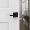 imageKwikset Casey Interior Passage Door Handle 2 Pack Lever for Closet and Hallway Doors Reversible NonLocking Handle Lever Matte Black with Microban Protection