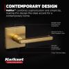 imageKwikset Halifax Interior Passage Door Handle Lever For Closet and Hallway Doors Reversible NonLocking Handle Lever Satin Brass with Microban ProtectionPassage