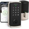 imageKwikset Halo Select Smart Lock Keyless Entry Door Lock WiFi and Matter Enabled Deadbolt No Hub Needed Geofence AutoUnlock Grade AAA Certified Easy Install Matte Black Lifetime Finish WarrantySatin Nickel