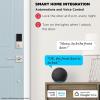 imageKwikset Halo Touch Fingerprint WiFi Smart Lock Keyless Entry Door Low Profile Deadbolt Geofence AutoUnlock Grade AAA Certified No Hub Easy Install Satin Nickel Lifetime Finish Warranty SquareSatin Nickel