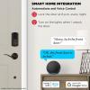 imageKwikset Halo Touch Fingerprint WiFi Smart Lock Keyless Entry Door Low Profile Deadbolt Geofence AutoUnlock Grade AAA Certified No Hub Easy Install Satin Nickel Lifetime Finish Warranty ArchVenetian Bronze