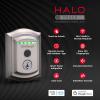 imageKwikset Halo Touch Fingerprint WiFi Smart Lock Keyless Entry Door Low Profile Deadbolt Geofence AutoUnlock Grade AAA Certified No Hub Easy Install Satin Nickel Lifetime Finish Warranty ArchSatin Nickel
