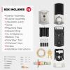 imageKwikset Halo Touch Fingerprint WiFi Smart Lock Keyless Entry Door Low Profile Deadbolt Geofence AutoUnlock Grade AAA Certified No Hub Easy Install Satin Nickel Lifetime Finish Warranty ArchSatin Nickel
