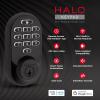 imageKwikset Halo WiFi Smart Lock Keyless Entry Door Deadbolt Geofence AutoUnlock Grade AAA Certified No Hub Easy Install Satin Nickel Lifetime Finish Warranty Backlit KeypadMatte Black