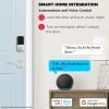 imageKwikset Halo WiFi Smart Lock Keyless Entry Door Deadbolt Geofence AutoUnlock Grade AAA Certified No Hub Easy Install Satin Nickel Lifetime Finish Warranty Backlit KeypadSatin Nickel