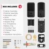 imageKwikset Halo WiFi Smart Lock Keyless Entry Door Deadbolt Geofence AutoUnlock Grade AAA Certified No Hub Easy Install Satin Nickel Lifetime Finish Warranty TouchscreenMatte Black