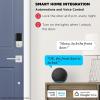 imageKwikset Halo WiFi Smart Lock Keyless Entry Door Deadbolt Geofence AutoUnlock Grade AAA Certified No Hub Easy Install Satin Nickel Lifetime Finish Warranty TouchscreenPolished Chrome
