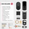 imageKwikset Halo WiFi Smart Lock Keyless Entry Door Deadbolt Geofence AutoUnlock Grade AAA Certified No Hub Easy Install Satin Nickel Lifetime Finish Warranty Backlit KeypadMatte Black