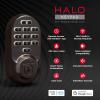 imageKwikset Halo WiFi Smart Lock Keyless Entry Door Deadbolt Geofence AutoUnlock Grade AAA Certified No Hub Easy Install Satin Nickel Lifetime Finish Warranty Backlit KeypadVenetian Bronze