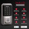 imageKwikset Halo WiFi Smart Lock Keyless Entry Door Deadbolt Geofence AutoUnlock Grade AAA Certified No Hub Easy Install Satin Nickel Lifetime Finish Warranty TouchscreenSatin Nickel