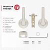 imageKwikset Henley Entry Door Handle with Lock and Key Secure Keyed Reversible Lever Exterior For Front Entrance and Bedrooms Satin Nickel Pick Resistant Smartkey Rekey Security and MicrobanSatin Nickel