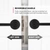 imageKwikset Henley Entry Door Handle with Lock and Key Secure Keyed Reversible Lever Exterior For Front Entrance and Bedrooms Satin Nickel Pick Resistant Smartkey Rekey Security and MicrobanMatte Black