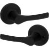 imageKwikset Henley Entry Door Handle with Lock and Key Secure Keyed Reversible Lever Exterior For Front Entrance and Bedrooms Satin Nickel Pick Resistant Smartkey Rekey Security and MicrobanMatte Black