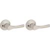 imageKwikset Henley Entry Door Handle with Lock and Key Secure Keyed Reversible Lever Exterior For Front Entrance and Bedrooms Satin Nickel Pick Resistant Smartkey Rekey Security and MicrobanSatin Nickel
