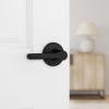 imageKwikset Henley Entry Door Handle with Lock and Key Secure Keyed Reversible Lever Exterior For Front Entrance and Bedrooms Satin Nickel Pick Resistant Smartkey Rekey Security and MicrobanMatte Black