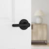 imageKwikset Henley Entry Door Handle with Lock and Key Secure Keyed Reversible Lever Exterior For Front Entrance and Bedrooms Satin Nickel Pick Resistant Smartkey Rekey Security and MicrobanMatte Black