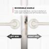 imageKwikset Henley Entry Door Handle with Lock and Key Secure Keyed Reversible Lever Exterior For Front Entrance and Bedrooms Satin Nickel Pick Resistant Smartkey Rekey Security and MicrobanSatin Nickel
