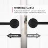 imageKwikset Henley Entry Door Handle with Lock and Key Secure Keyed Reversible Lever Exterior For Front Entrance and Bedrooms Satin Nickel Pick Resistant Smartkey Rekey Security and MicrobanMatte Black