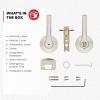 imageKwikset Henley Entry Door Handle with Lock and Key Secure Keyed Reversible Lever Exterior For Front Entrance and Bedrooms Satin Nickel Pick Resistant Smartkey Rekey Security and MicrobanSatin Nickel