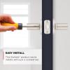 imageKwikset Henley Entry Door Handle with Lock and Key Secure Keyed Reversible Lever Exterior For Front Entrance and Bedrooms Satin Nickel Pick Resistant Smartkey Rekey Security and MicrobanSatin Nickel