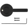 imageKwikset Henley Entry Door Handle with Lock and Key Secure Keyed Reversible Lever Exterior For Front Entrance and Bedrooms Satin Nickel Pick Resistant Smartkey Rekey Security and MicrobanMatte Black
