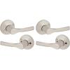 imageKwikset Henley Entry Door Handle with Lock and Key Secure Keyed Reversible Lever Exterior For Front Entrance and Bedrooms Satin Nickel Pick Resistant Smartkey Rekey Security and MicrobanSatin Nickel