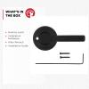 imageKwikset Henley Entry Door Handle with Lock and Key Secure Keyed Reversible Lever Exterior For Front Entrance and Bedrooms Satin Nickel Pick Resistant Smartkey Rekey Security and MicrobanMatte Black