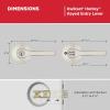 imageKwikset Henley Entry Door Handle with Lock and Key Secure Keyed Reversible Lever Exterior For Front Entrance and Bedrooms Satin Nickel Pick Resistant Smartkey Rekey Security and MicrobanSatin Nickel