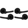 imageKwikset Henley Entry Door Handle with Lock and Key Secure Keyed Reversible Lever Exterior For Front Entrance and Bedrooms Satin Nickel Pick Resistant Smartkey Rekey Security and MicrobanMatte Black