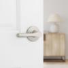 imageKwikset Henley Entry Door Handle with Lock and Key Secure Keyed Reversible Lever Exterior For Front Entrance and Bedrooms Satin Nickel Pick Resistant Smartkey Rekey Security and MicrobanSatin Nickel