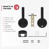 imageKwikset Henley Interior Passage Door Handle Lever For Closet and Hallway Doors Reversible NonLocking Handle Lever Matte Black with Microban ProtectionMatte Black
