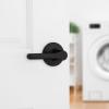imageKwikset Henley Interior Passage Door Handle Lever For Closet and Hallway Doors Reversible NonLocking Handle Lever Matte Black with Microban ProtectionMatte Black