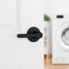 imageKwikset Henley Interior Passage Door Handle Lever For Closet and Hallway Doors Reversible NonLocking Handle Lever Matte Black with Microban ProtectionMatte Black