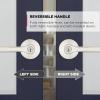 imageKwikset Henley Interior Passage Door Handle Lever For Closet and Hallway Doors Reversible NonLocking Handle Lever Satin Nickel with Microban ProtectionSatin Nickel