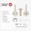 imageKwikset Henley Interior Passage Door Handle Lever For Closet and Hallway Doors Reversible NonLocking Handle Lever Satin Nickel with Microban ProtectionSatin Nickel