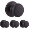 imageKwikset Juno Entry Door Knob with Lock and Key Secure Keyed Handle Exterior Front Entrance and Bedroom Polished Brass Pick Resistant SmartKey Rekey SecurityVenetian Bronze