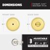 imageKwikset Juno Entry Door Knob with Lock and Key Secure Keyed Handle Exterior Front Entrance and Bedroom Polished Brass Pick Resistant SmartKey Rekey SecurityPolished Brass