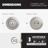 imageKwikset Juno Entry Door Knob with Lock and Key Secure Keyed Handle Exterior Front Entrance and Bedroom Polished Brass Pick Resistant SmartKey Rekey SecuritySatin Nickel