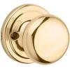 imageKwikset Juno Entry Door Knob with Lock and Key Secure Keyed Handle Exterior Front Entrance and Bedroom Polished Brass Pick Resistant SmartKey Rekey SecurityPolished Brass
