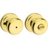 imageKwikset Juno Entry Door Knob with Lock and Key Secure Keyed Handle Exterior Front Entrance and Bedroom Polished Brass Pick Resistant SmartKey Rekey SecurityPolished Brass