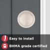 imageKwikset Juno Entry Door Knob with Lock and Key Secure Keyed Handle Exterior Front Entrance and Bedroom Polished Brass Pick Resistant SmartKey Rekey SecuritySatin Nickel