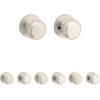 imageKwikset Juno Entry Door Knob with Lock and Key Secure Keyed Handle Exterior Front Entrance and Bedroom Polished Brass Pick Resistant SmartKey Rekey SecuritySatin Nickel