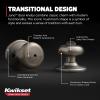 imageKwikset Juno Entry Door Knob with Lock and Key Secure Keyed Handle Exterior Front Entrance and Bedroom Polished Brass Pick Resistant SmartKey Rekey SecurityAntique Brass