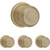 imageKwikset Juno Entry Door Knob with Lock and Key Secure Keyed Handle Exterior Front Entrance and Bedroom Polished Brass Pick Resistant SmartKey Rekey SecurityAntique Brass