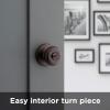 imageKwikset Juno Entry Door Knob with Lock and Key Secure Keyed Handle Exterior Front Entrance and Bedroom Polished Brass Pick Resistant SmartKey Rekey SecurityVenetian Bronze