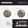 imageKwikset Juno Entry Door Knob with Lock and Key Secure Keyed Handle Exterior Front Entrance and Bedroom Polished Brass Pick Resistant SmartKey Rekey SecurityAntique Brass