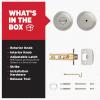 imageKwikset Juno Entry Door Knob with Lock and Key Secure Keyed Handle Exterior Front Entrance and Bedroom Polished Brass Pick Resistant SmartKey Rekey SecuritySatin Nickel